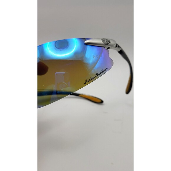 HARLEY DAVIDSON Biker Gray Riding Sunglasses  Mirror Blue Lens  B -D Z87+ - Picture 6 of 9